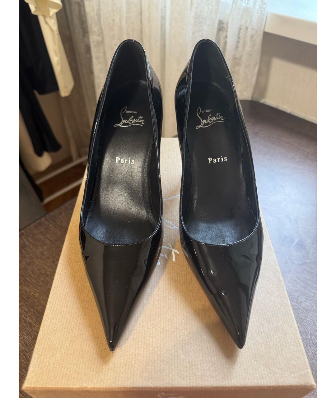 CHRISTIAN LOUBOUTIN Черные туфли из лакированной кожи, фото 3