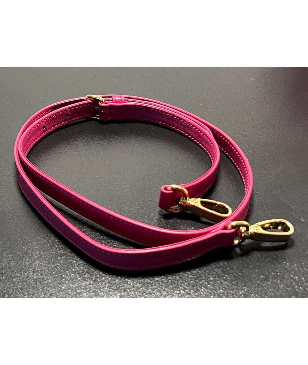 MIU MIU Коралловая кожаная сумка с короткими ручками, фото 5
