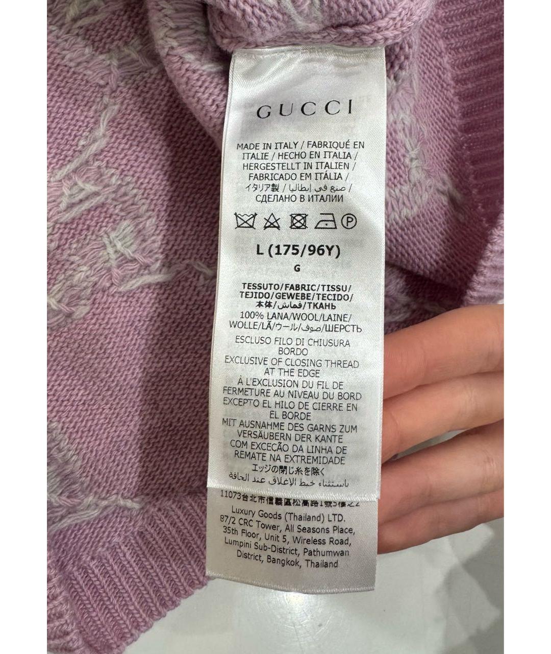 GUCCI Розовый шерстяной джемпер / свитер, фото 7