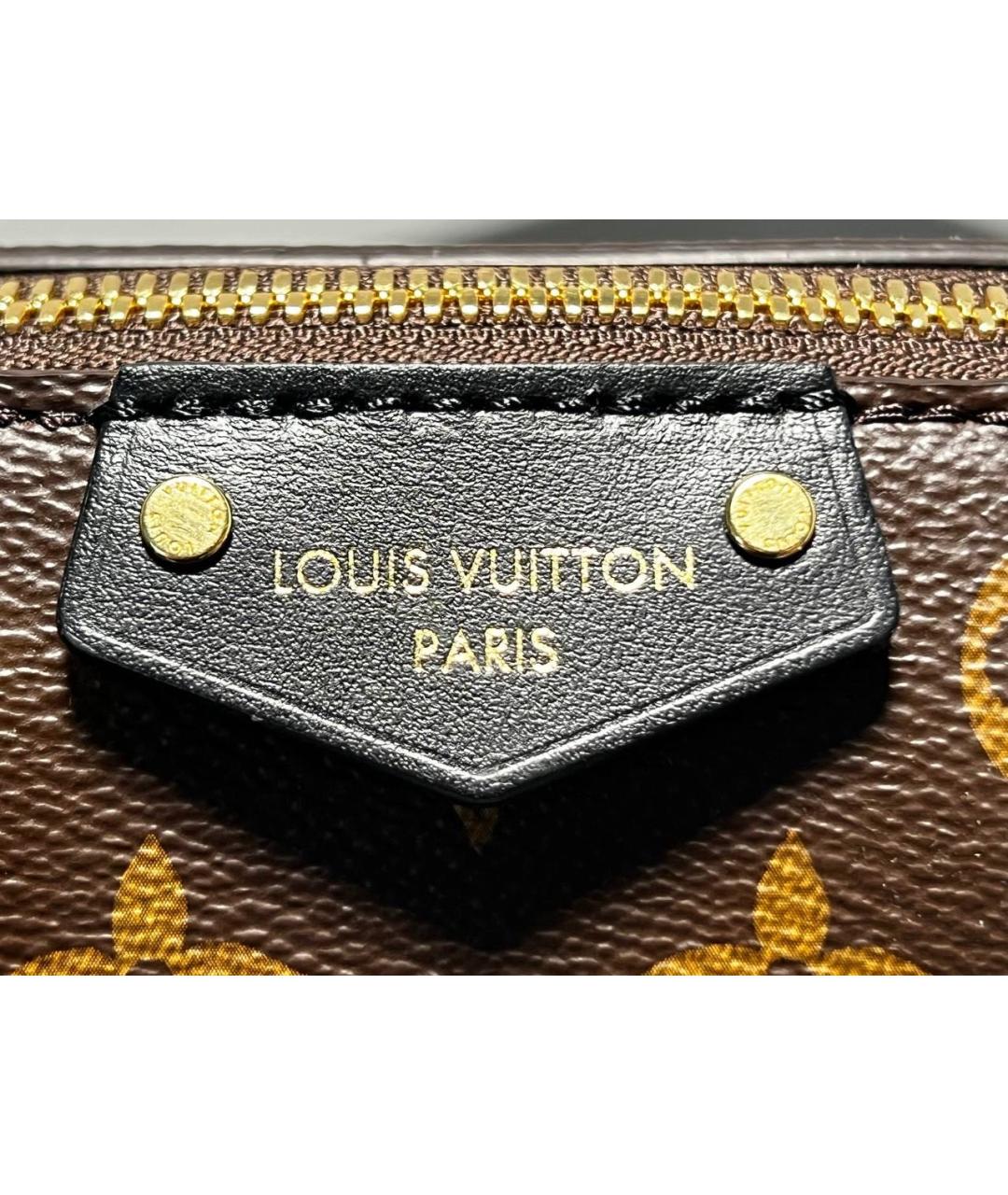 LOUIS VUITTON Коричневая кожаная сумка с короткими ручками, фото 5