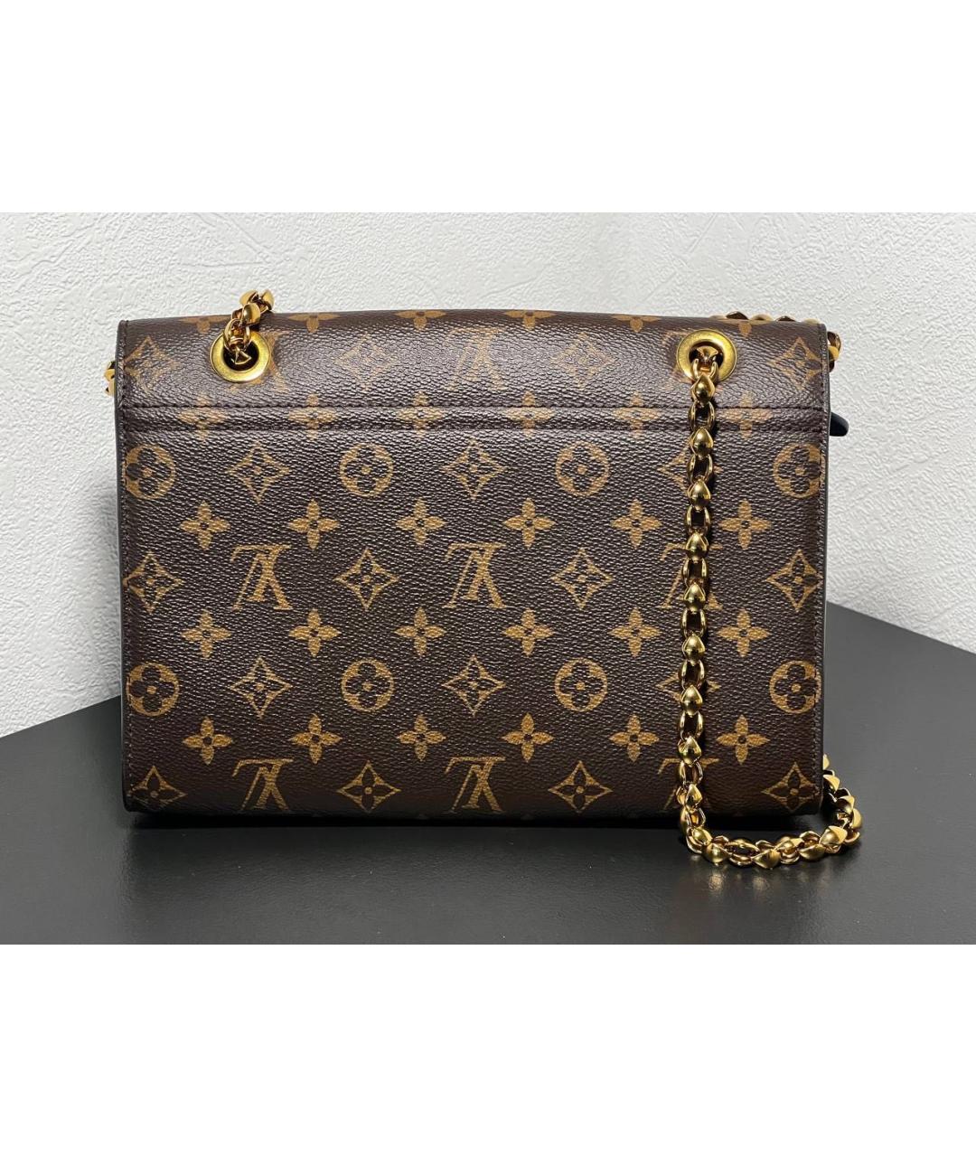 LOUIS VUITTON Темно-синяя сумка через плечо из канвы, фото 3