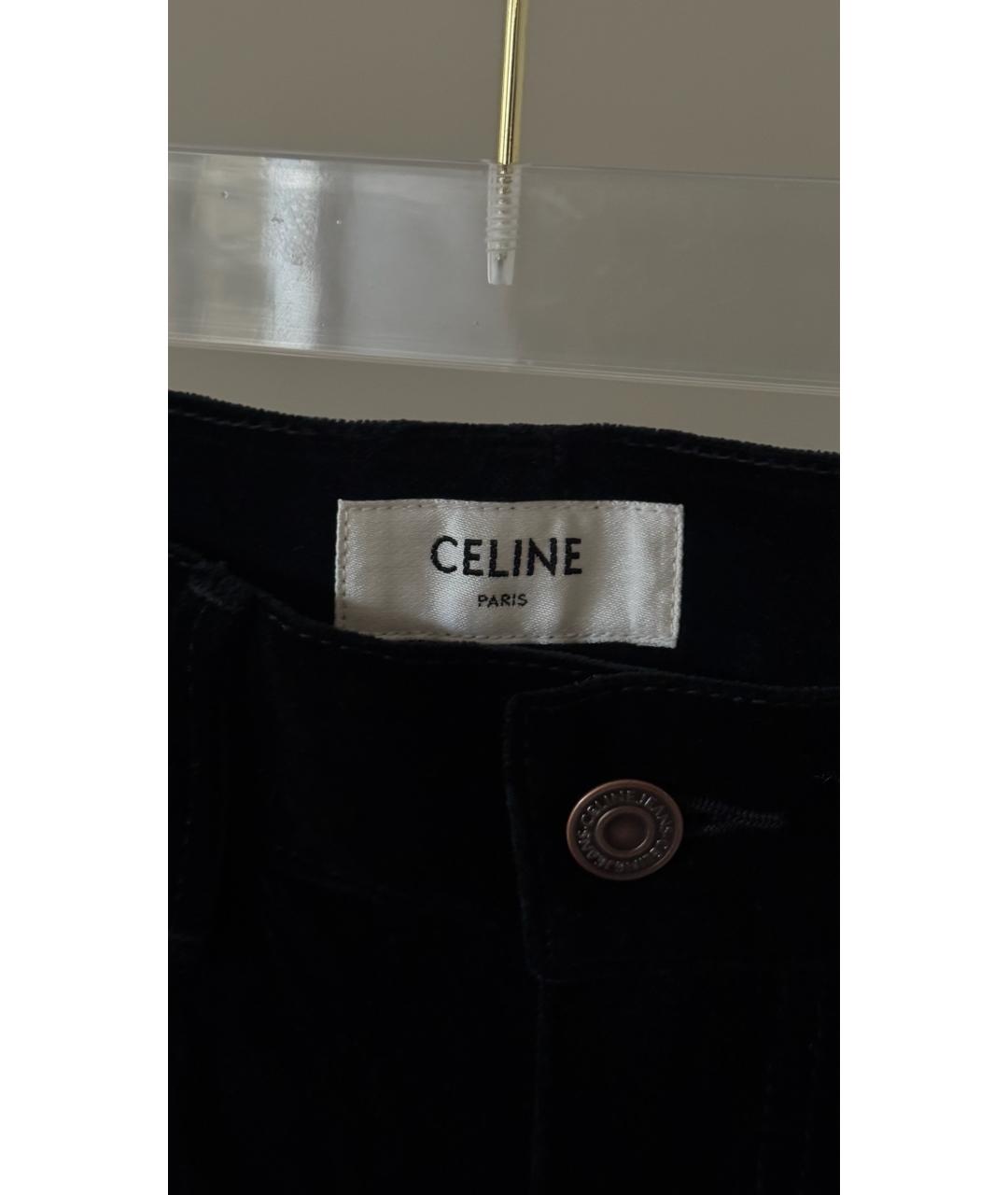 CELINE Черные брюки широкие, фото 3