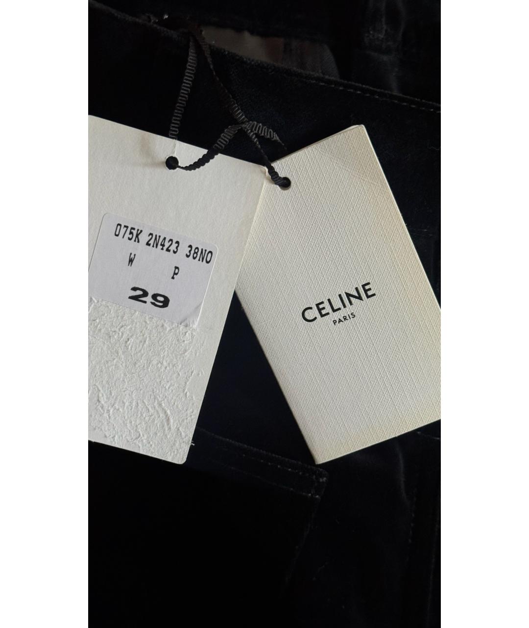 CELINE Черные брюки широкие, фото 4