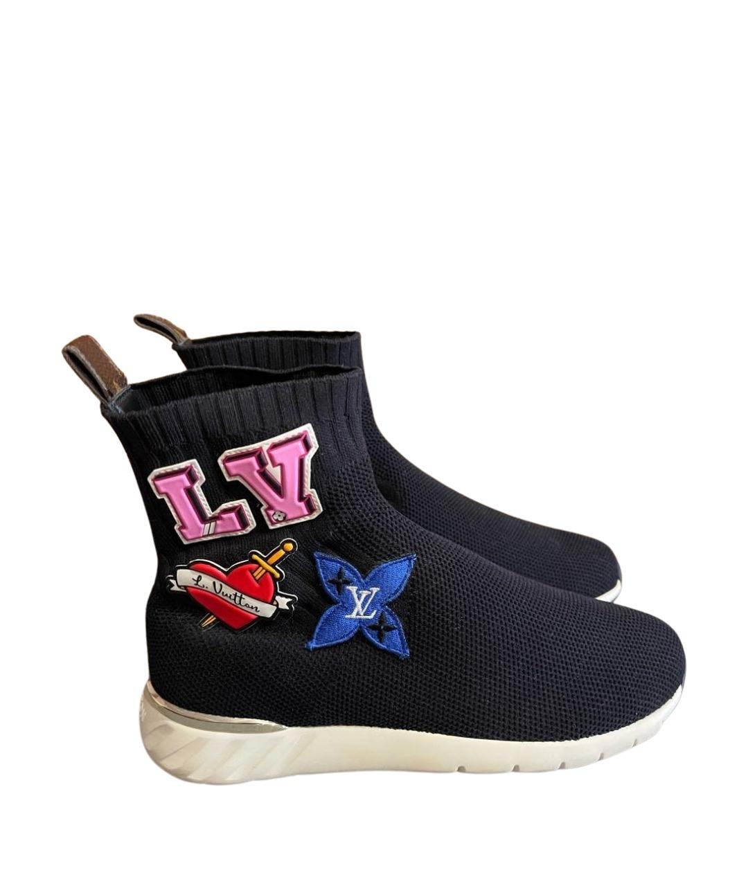 LOUIS VUITTON Черные текстильные полусапоги, фото 1
