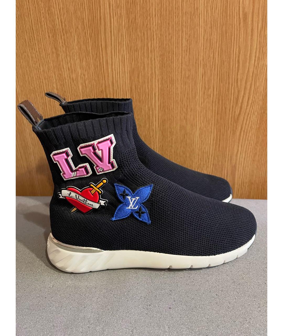LOUIS VUITTON Черные текстильные полусапоги, фото 9