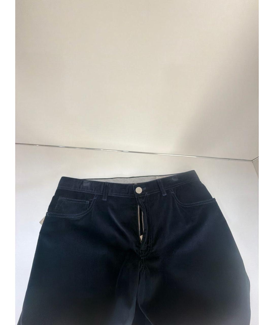 BRIONI Темно-синие хлопковые прямые джинсы, фото 5
