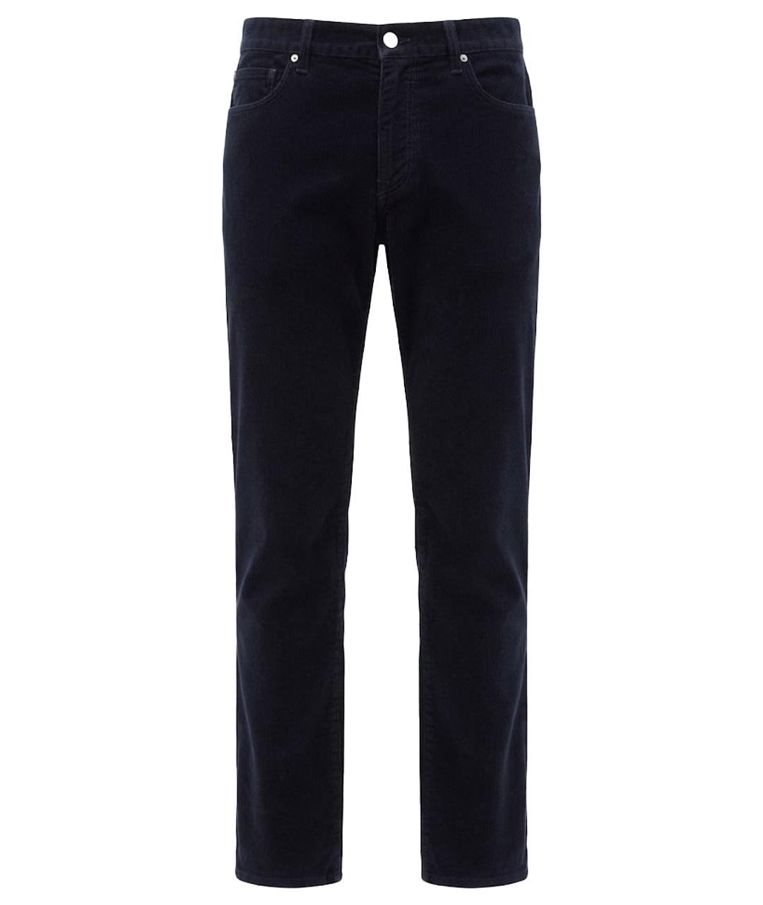 BRIONI Темно-синие хлопковые прямые джинсы, фото 1