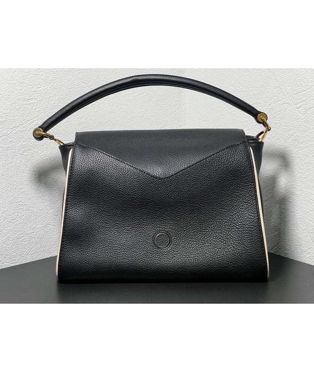 LOUIS VUITTON Черная кожаная сумка с короткими ручками, фото 3