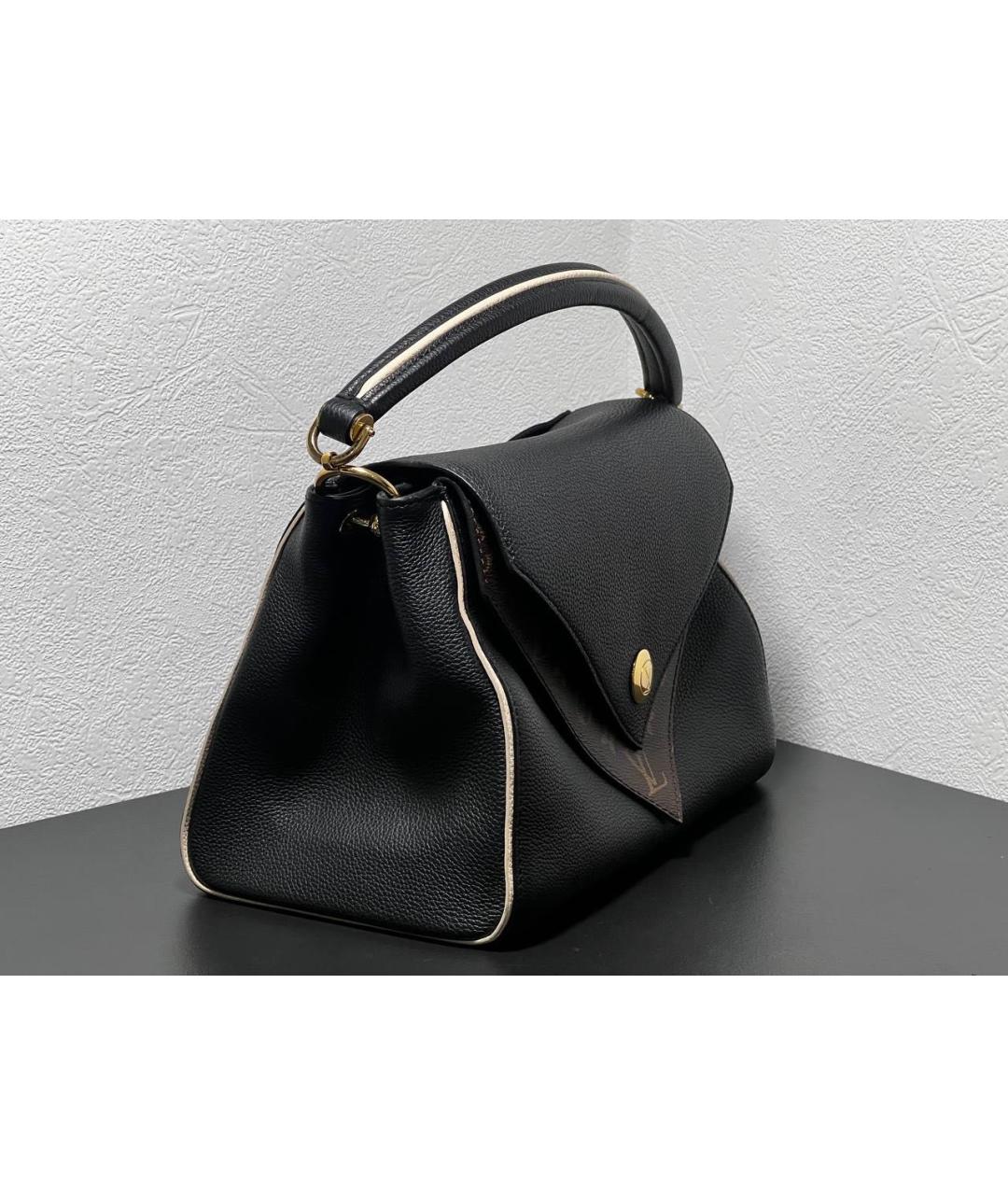 LOUIS VUITTON Черная кожаная сумка с короткими ручками, фото 2