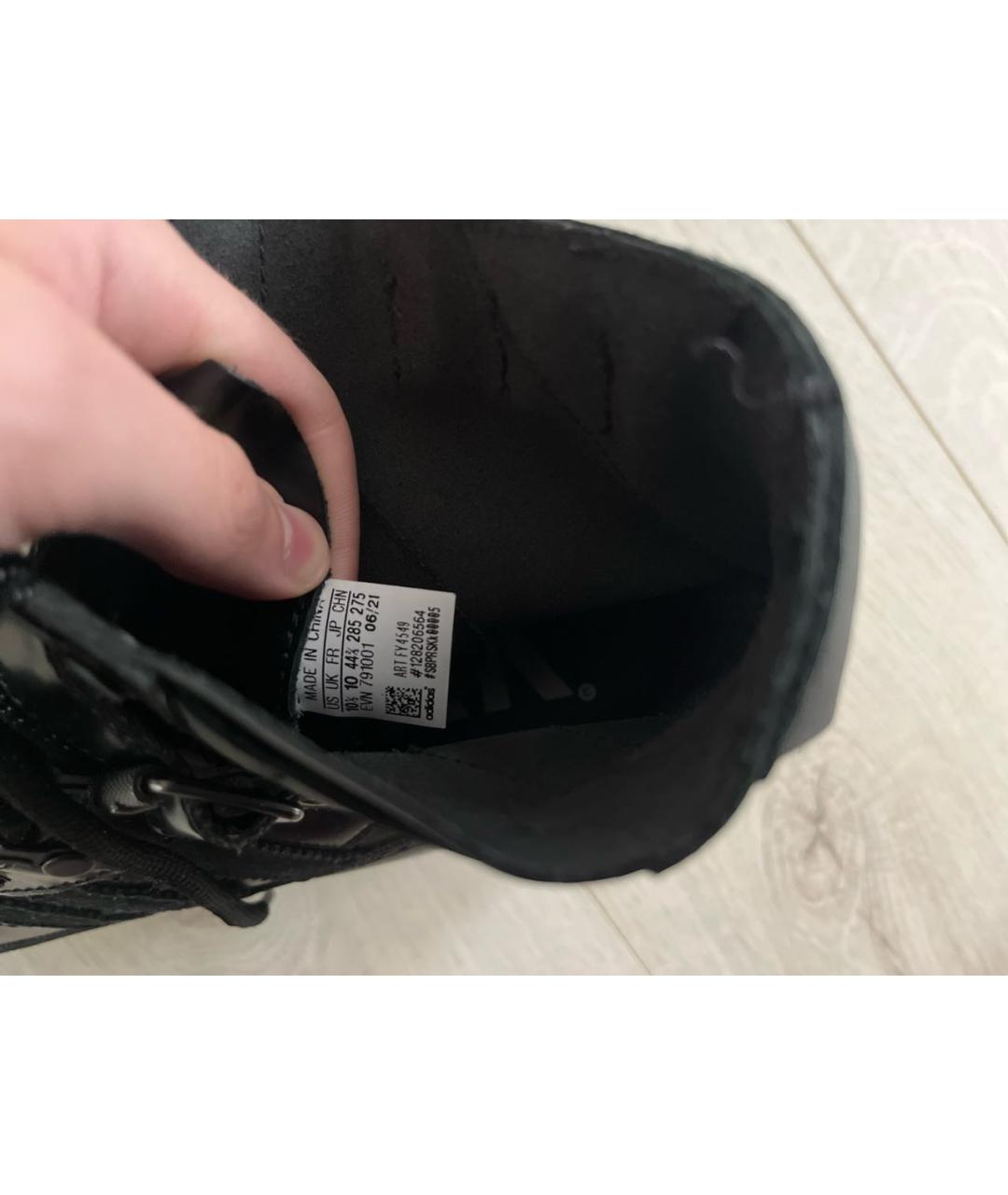 ADIDAS Черные кожаные высокие кроссовки / кеды, фото 6