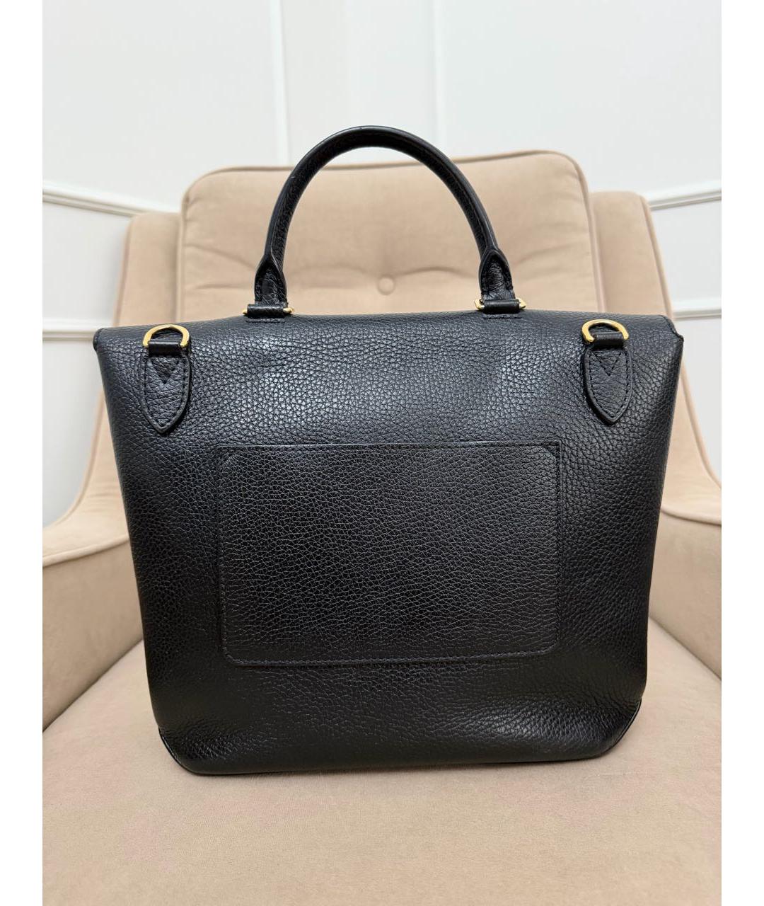 LOUIS VUITTON Черная кожаная сумка через плечо, фото 3