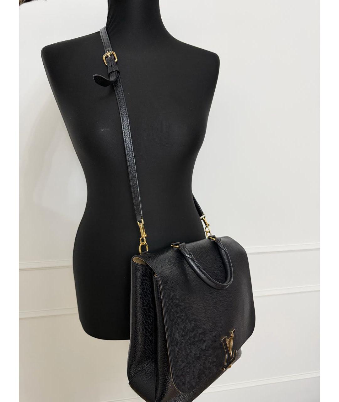 LOUIS VUITTON Черная кожаная сумка через плечо, фото 8