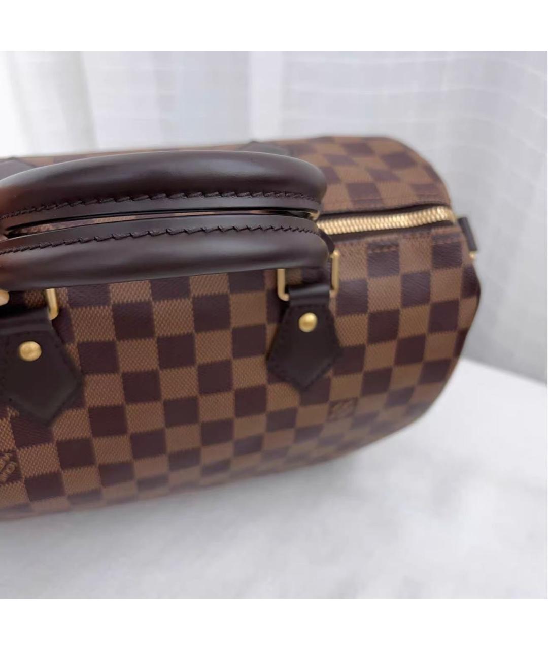 LOUIS VUITTON Коричневая сумка с короткими ручками из канвы, фото 7