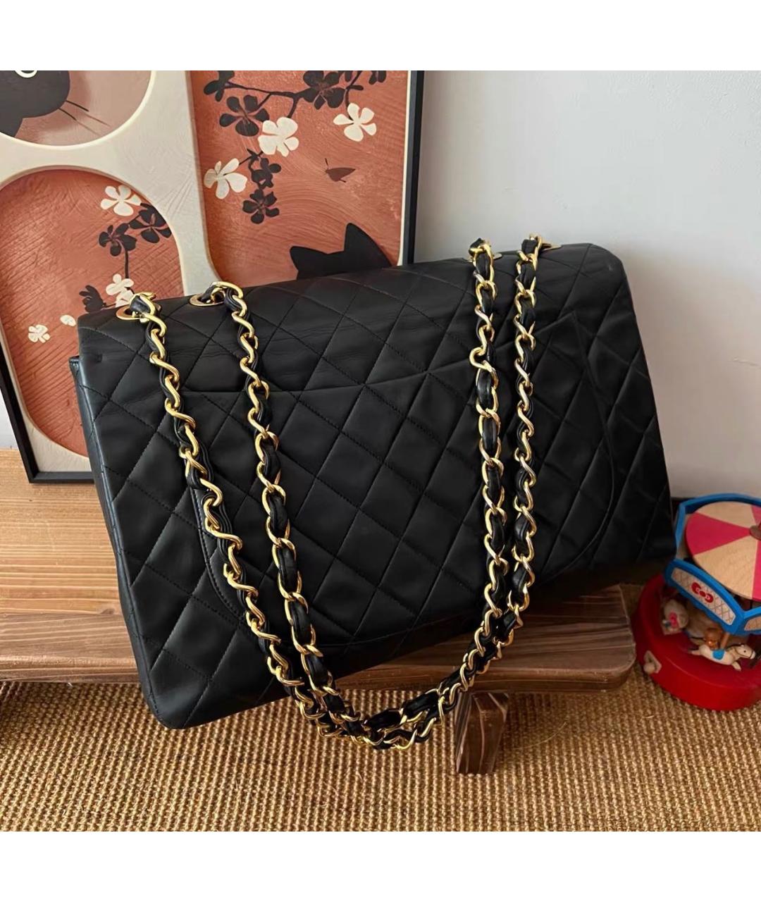 CHANEL Черная кожаная сумка тоут, фото 3