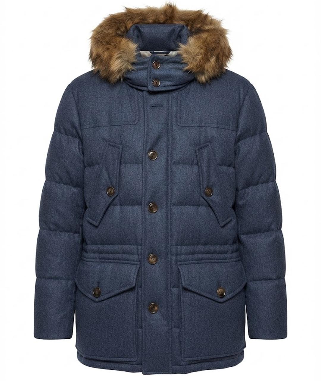 POLO RALPH LAUREN Темно-синяя шерстяная куртка, фото 1