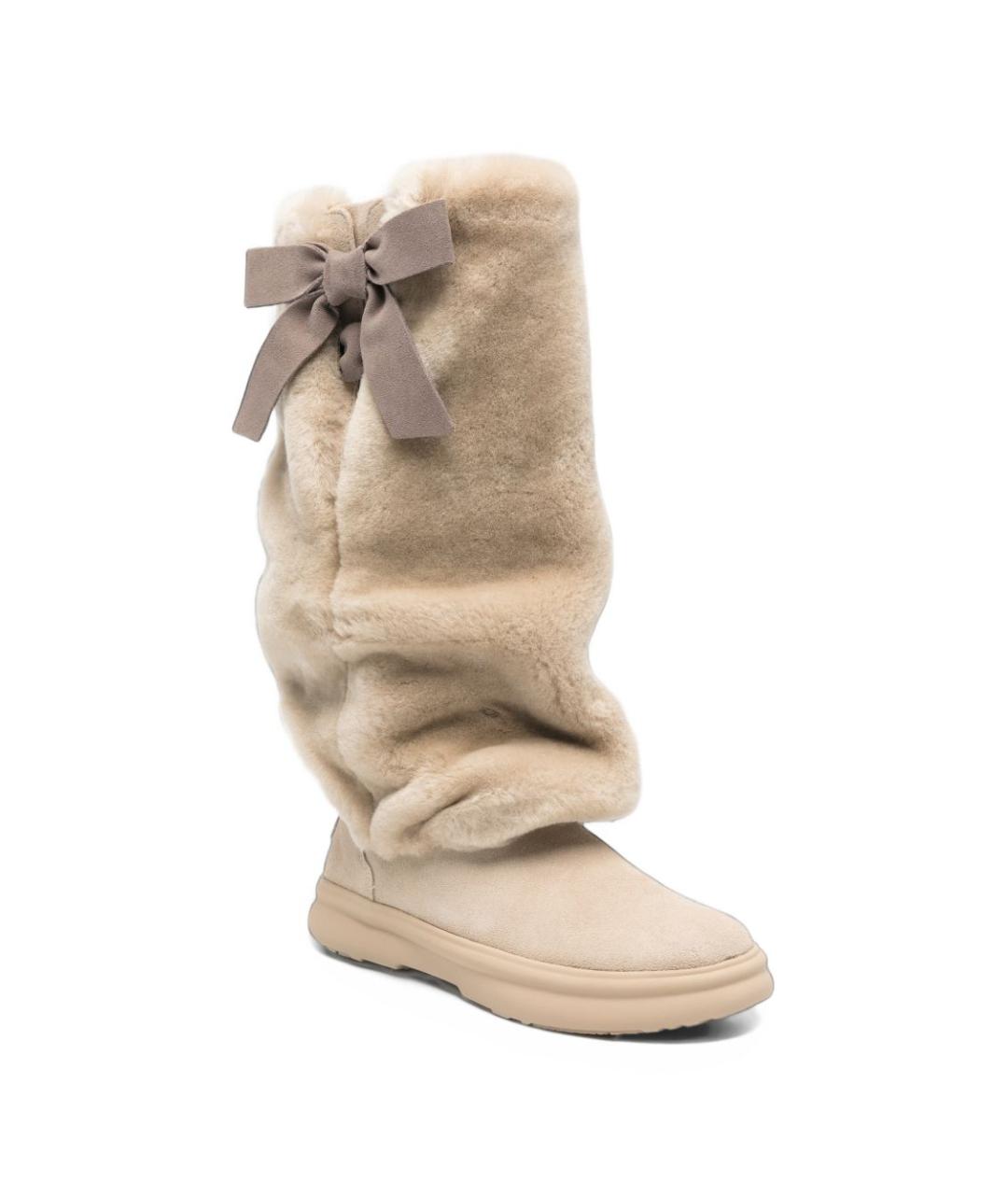 UGG Бежевые кожаные сапоги, фото 2