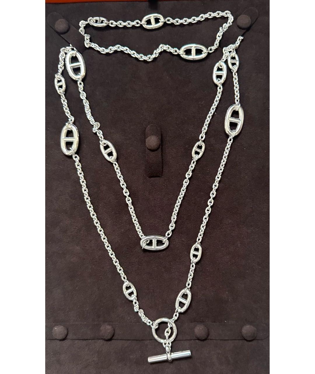 HERMES Серебряное серебряное колье, фото 1