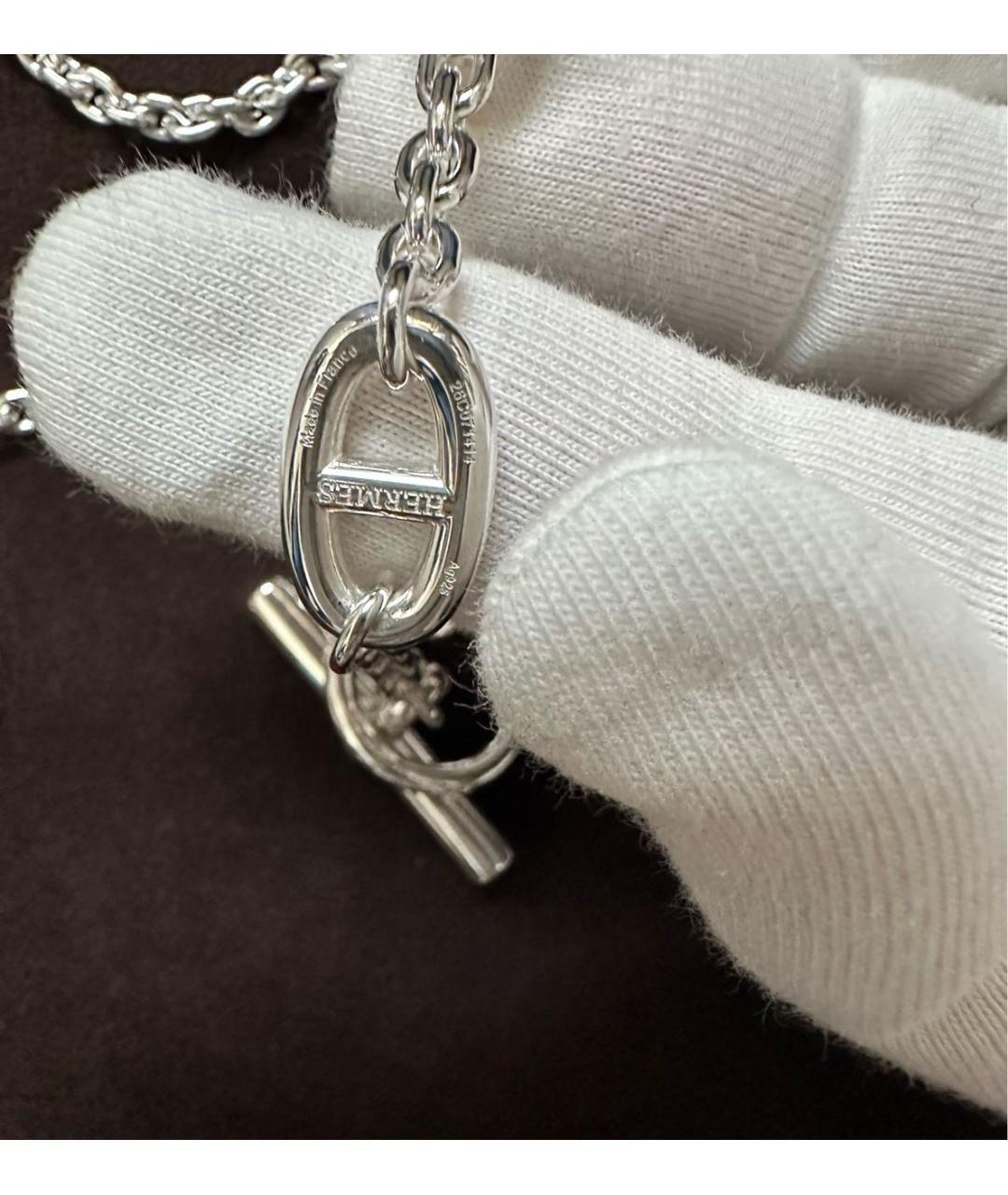 HERMES Серебряное серебряное колье, фото 4