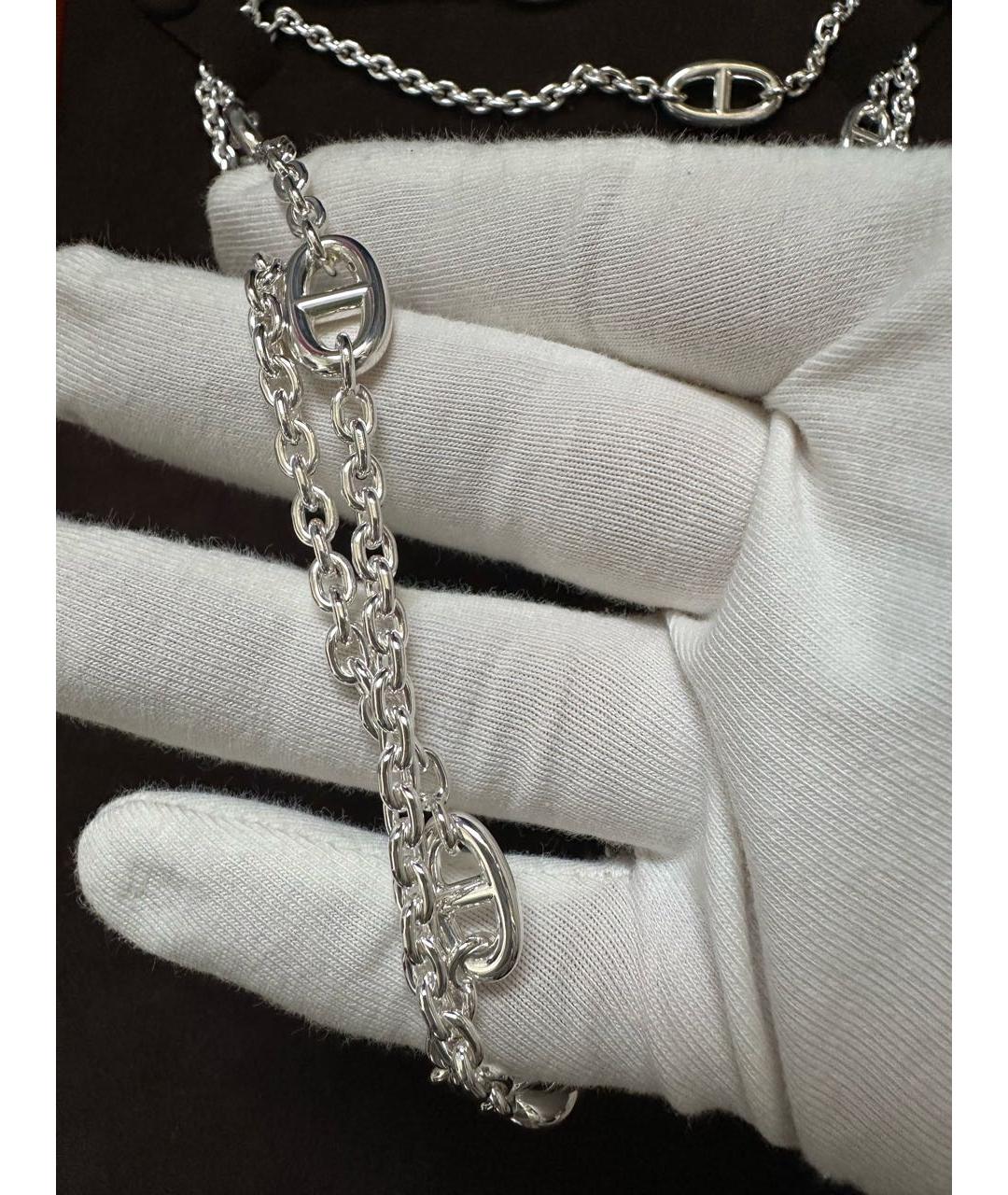 HERMES Серебряное серебряное колье, фото 3