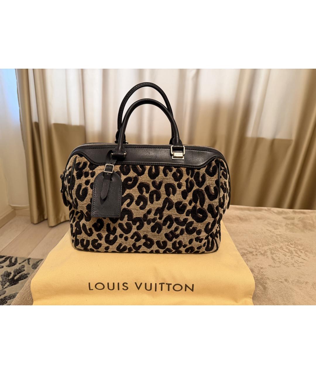 LOUIS VUITTON Коричневая сумка с короткими ручками из канвы, фото 9