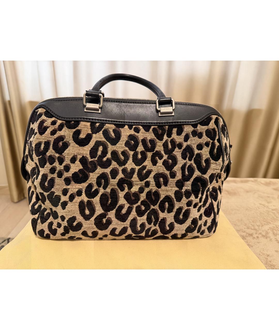 LOUIS VUITTON Коричневая сумка с короткими ручками из канвы, фото 3