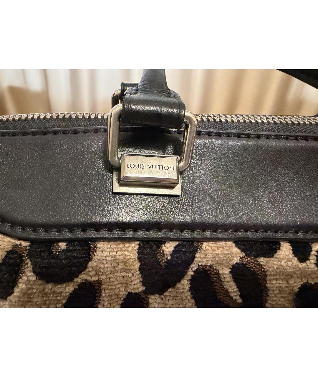 LOUIS VUITTON Коричневая сумка с короткими ручками из канвы, фото 4