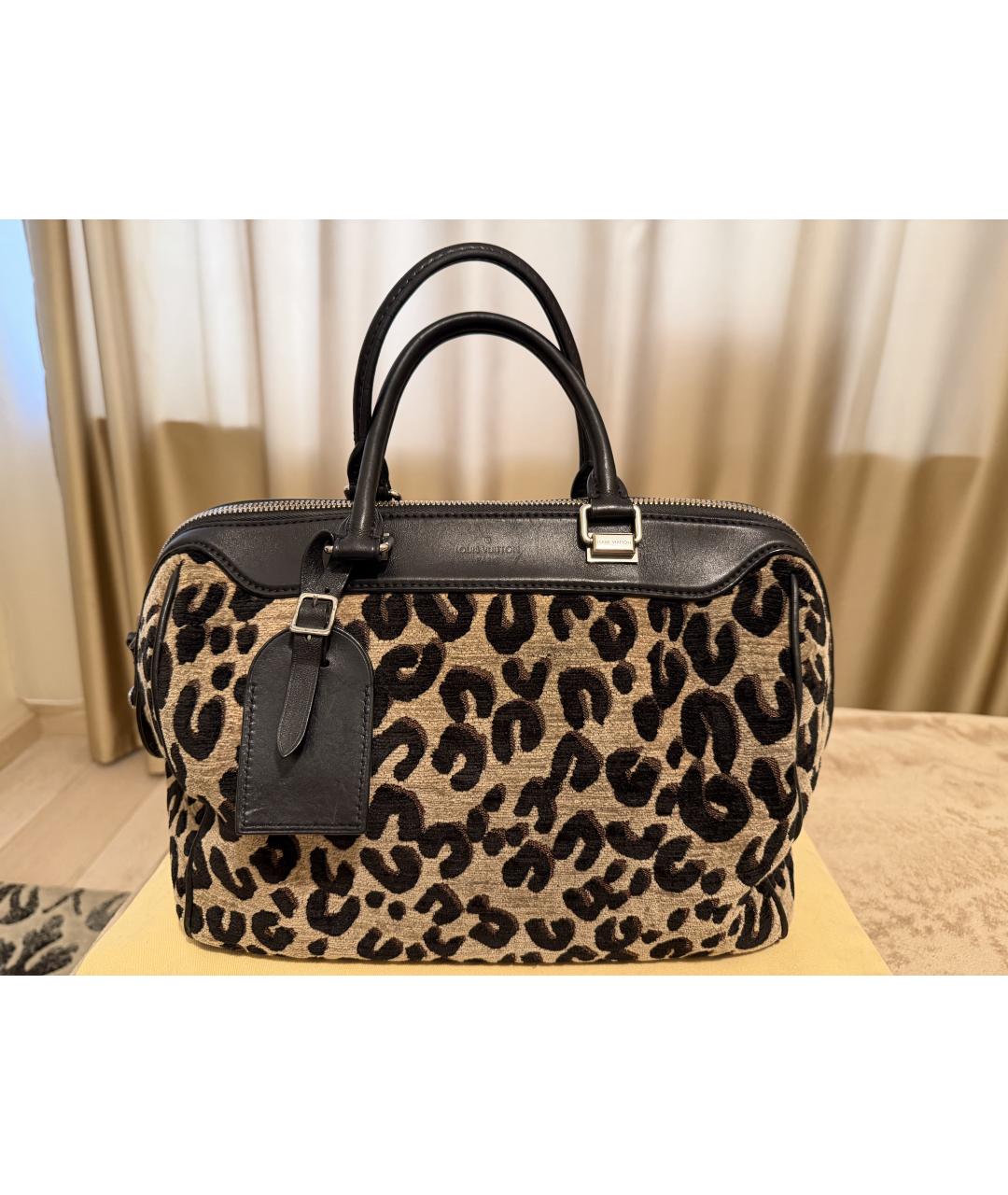 LOUIS VUITTON Коричневая сумка с короткими ручками из канвы, фото 2