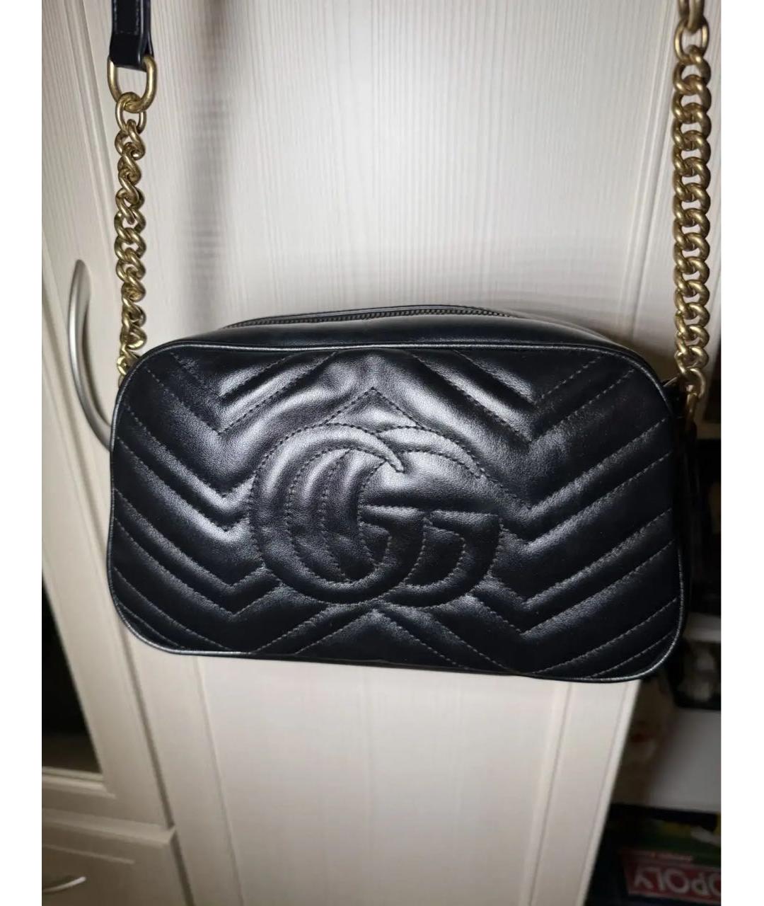 GUCCI Черная кожаная сумка через плечо, фото 2