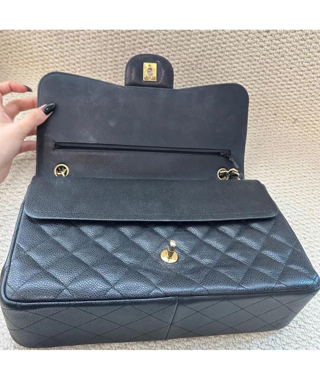 CHANEL Черная кожаная сумка тоут, фото 6