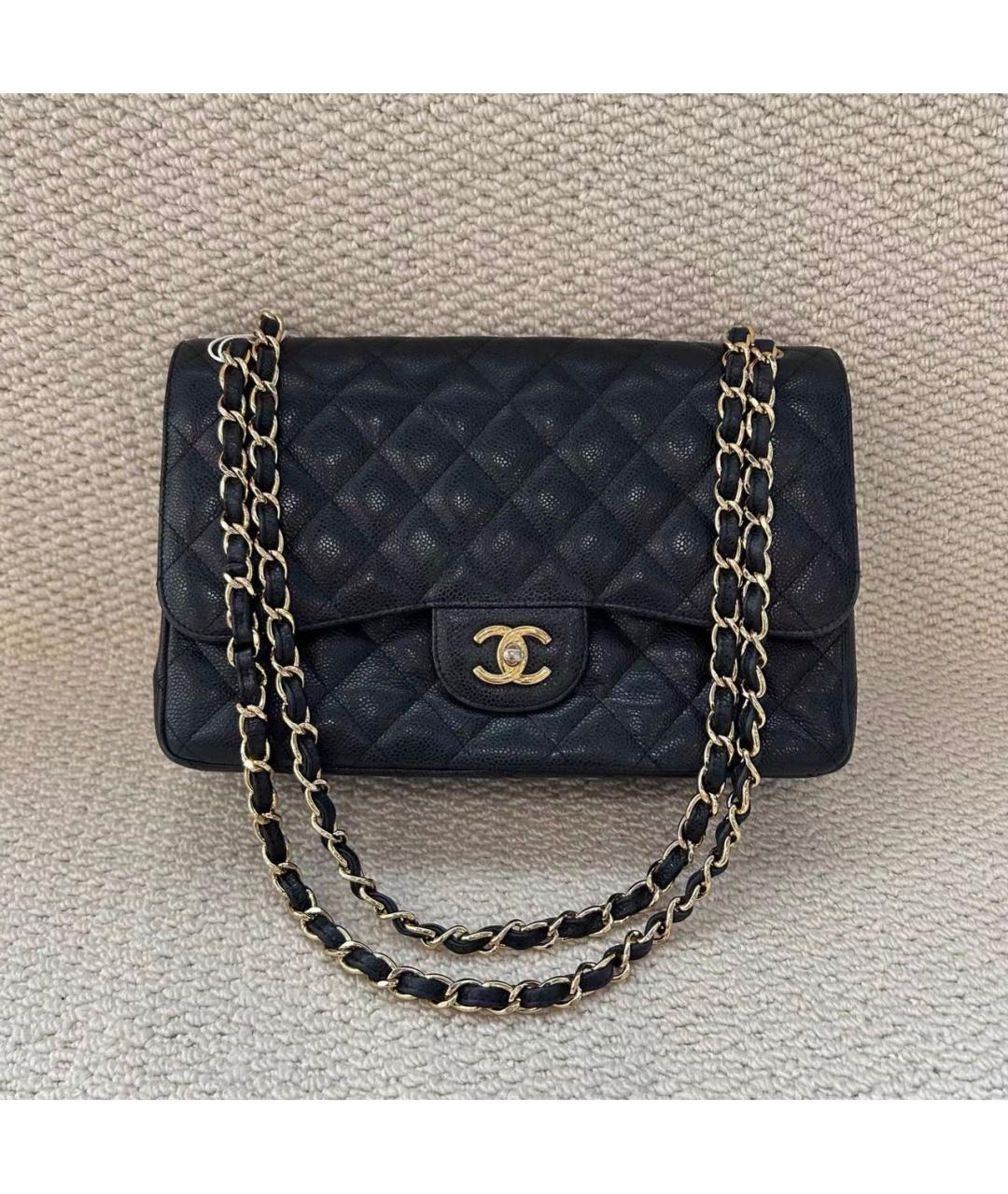 CHANEL Черная кожаная сумка тоут, фото 8
