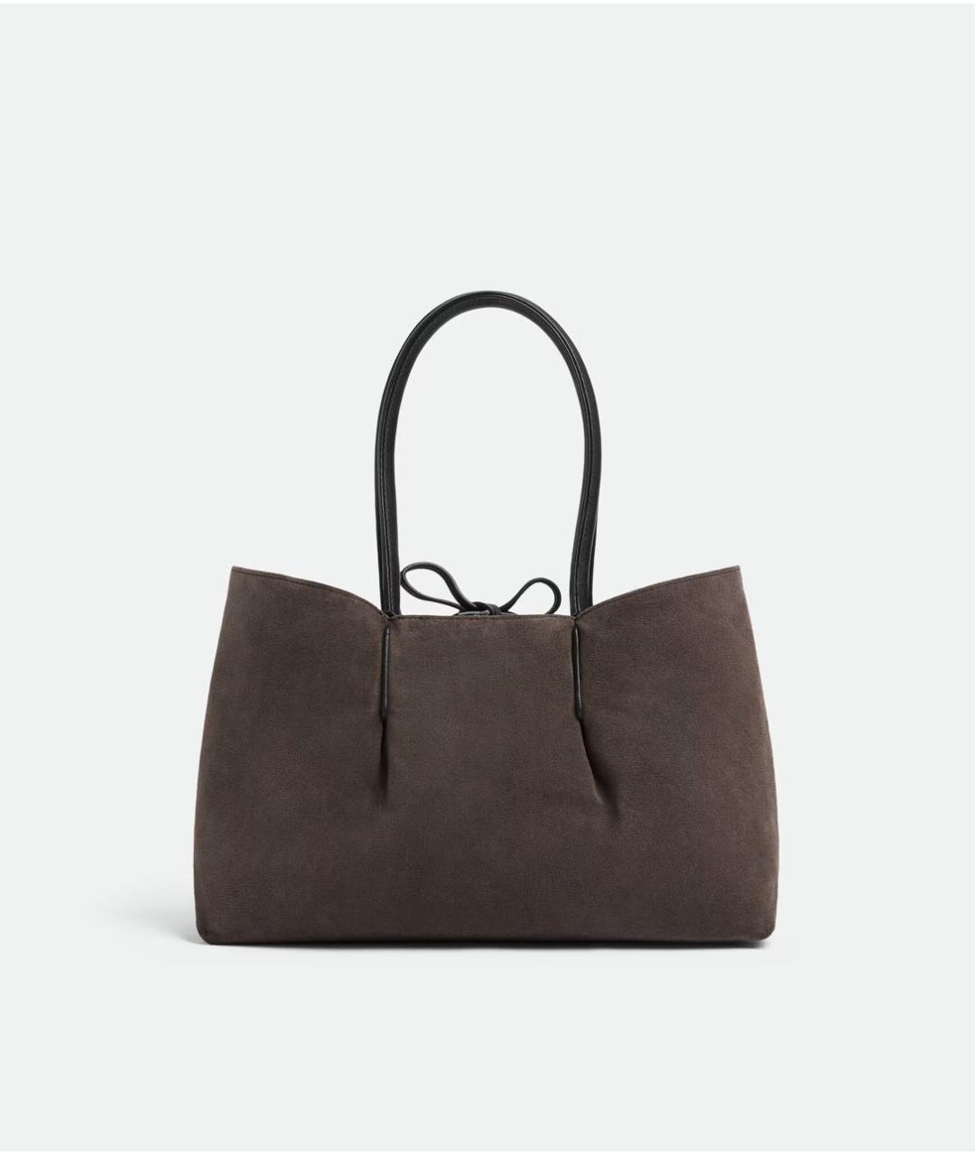BOTTEGA VENETA Черная кожаная сумка тоут, фото 4