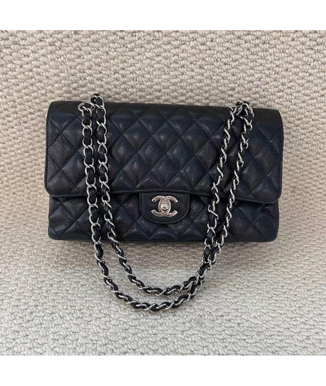 CHANEL Черная кожаная сумка тоут, фото 9