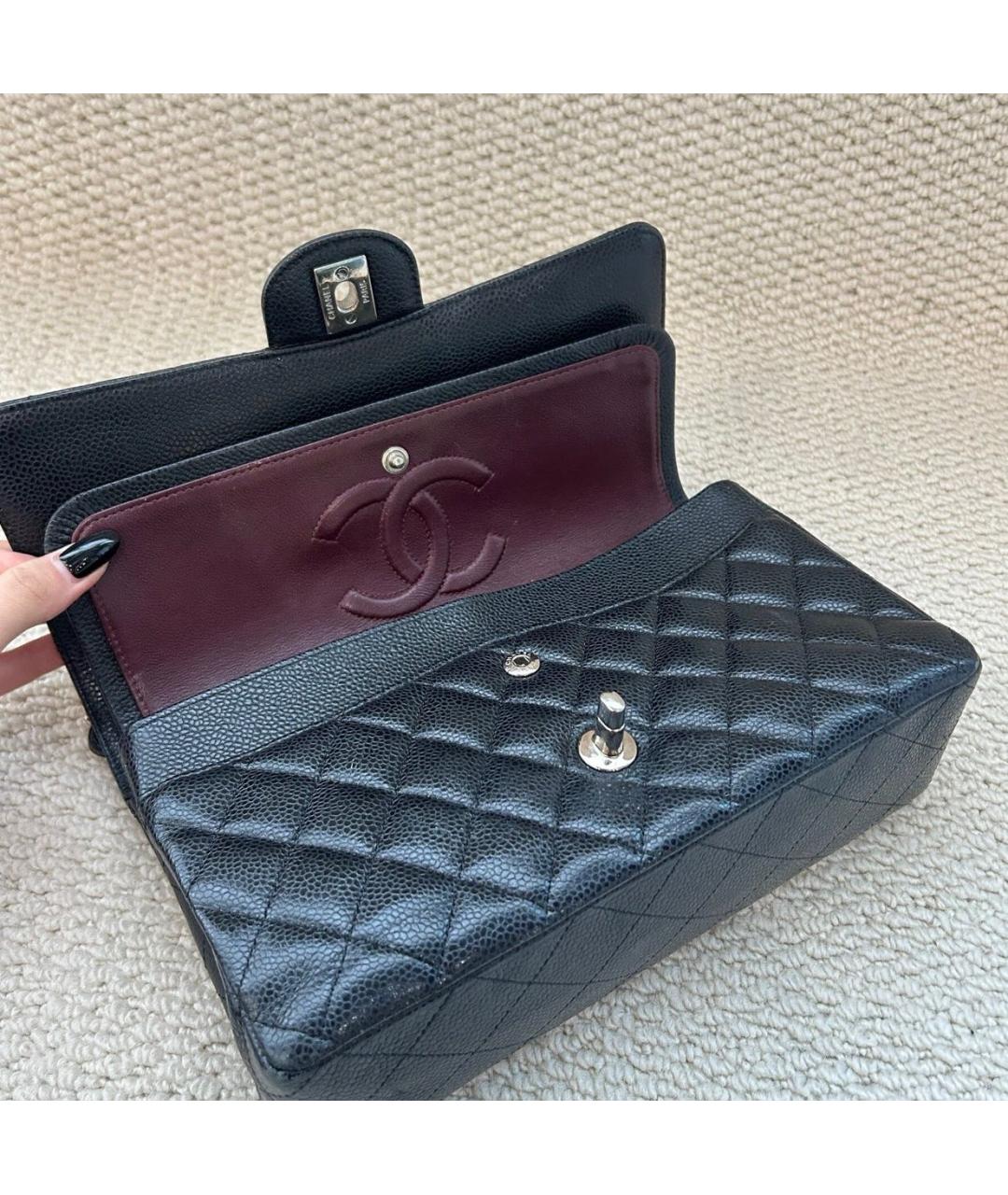 CHANEL Черная кожаная сумка тоут, фото 7