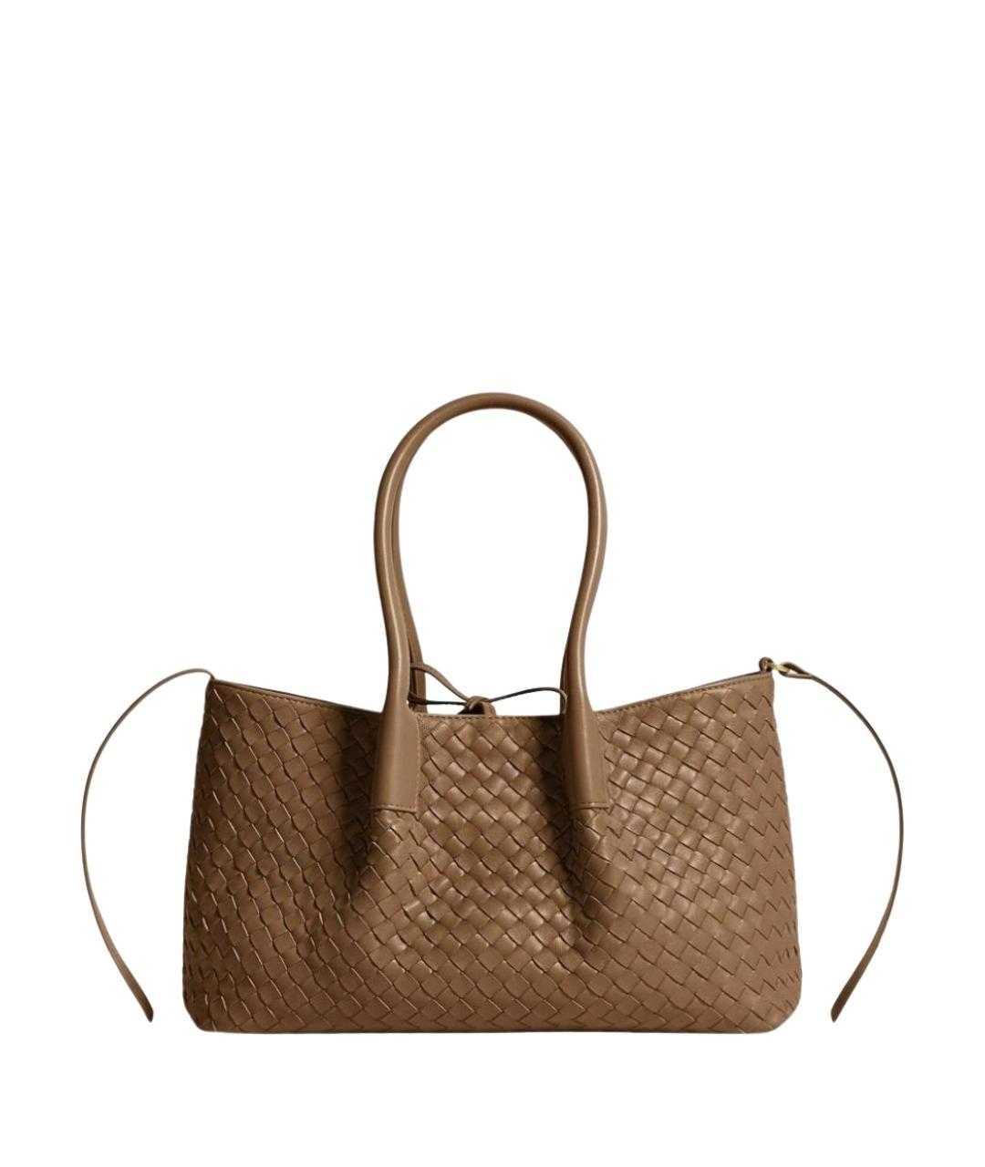 BOTTEGA VENETA Коричневая кожаная сумка тоут, фото 1