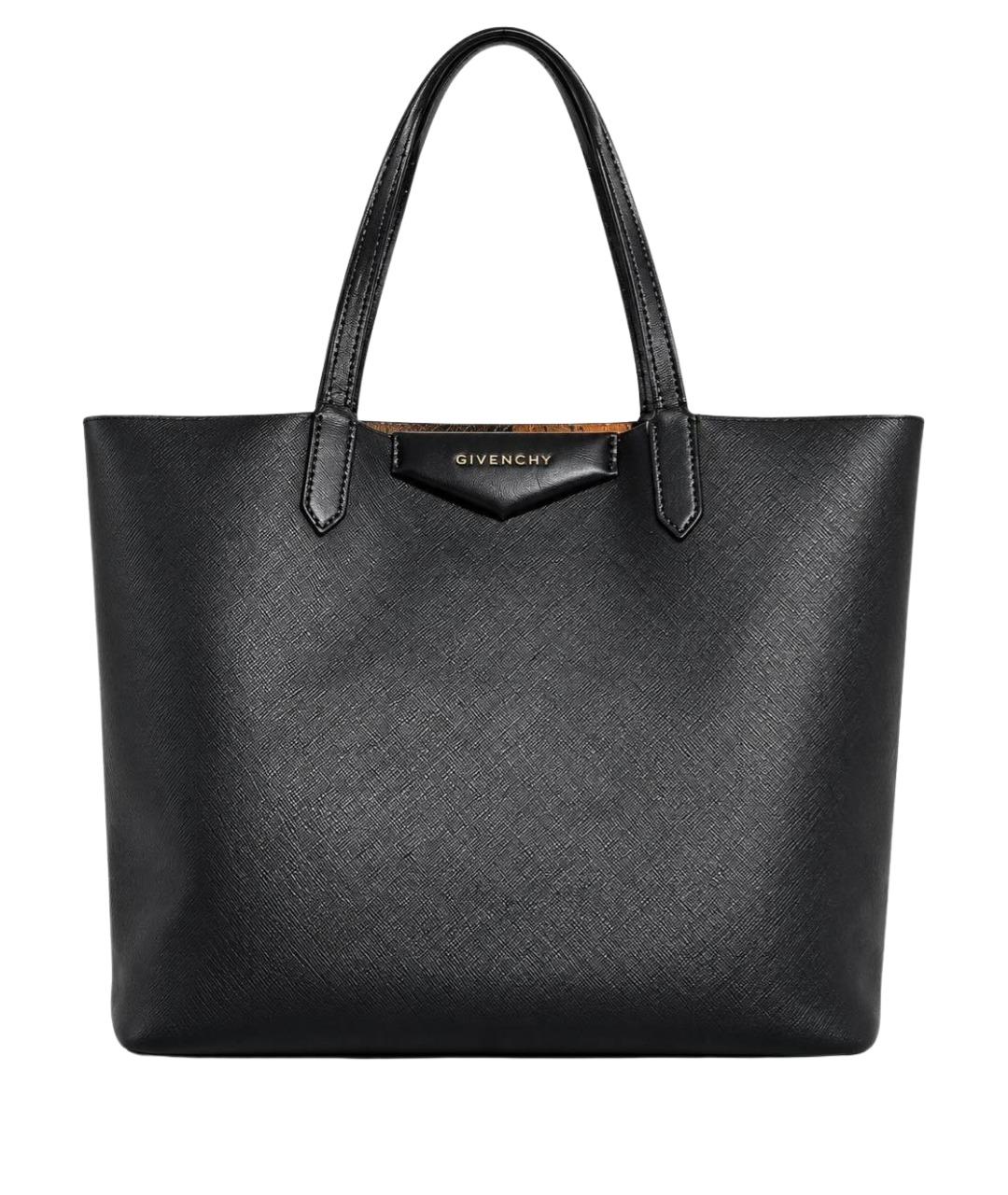 GIVENCHY Черная кожаная сумка тоут, фото 1
