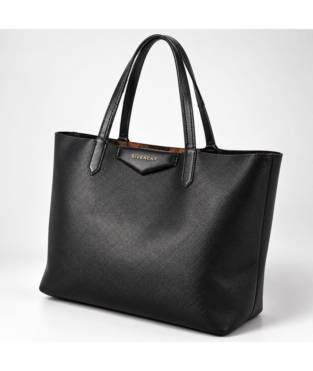 GIVENCHY Черная кожаная сумка тоут, фото 3