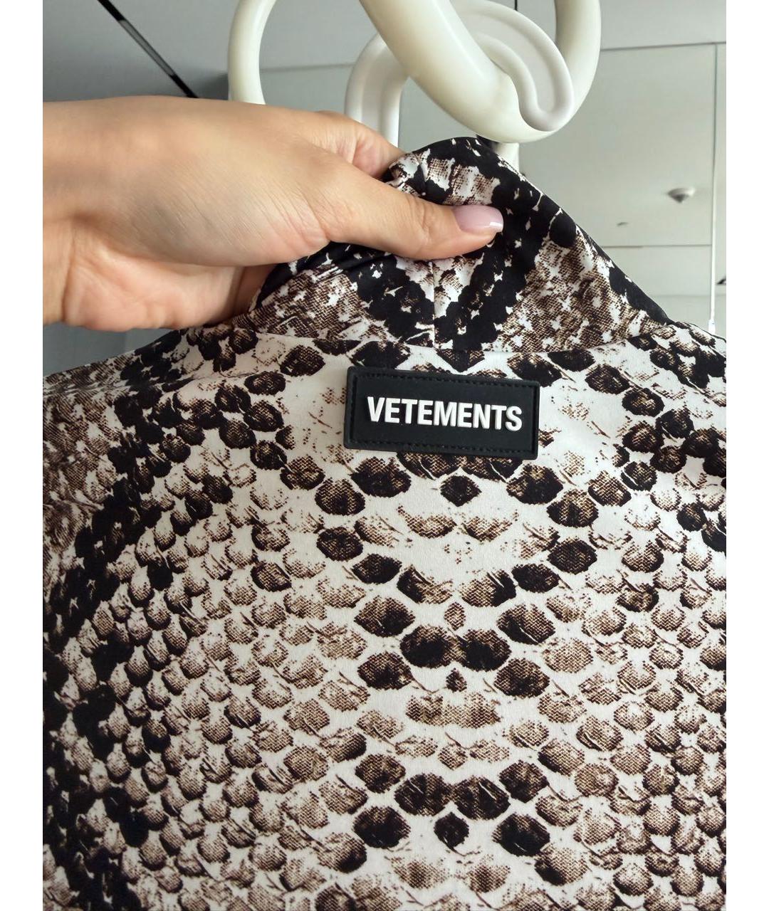 VETEMENTS Антрацитовое нейлоновое коктейльное платье, фото 4