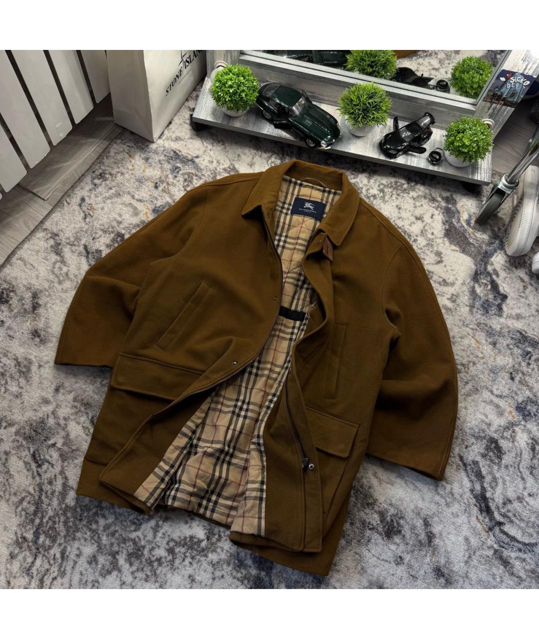 BURBERRY Коричневое шерстяное пальто, фото 2