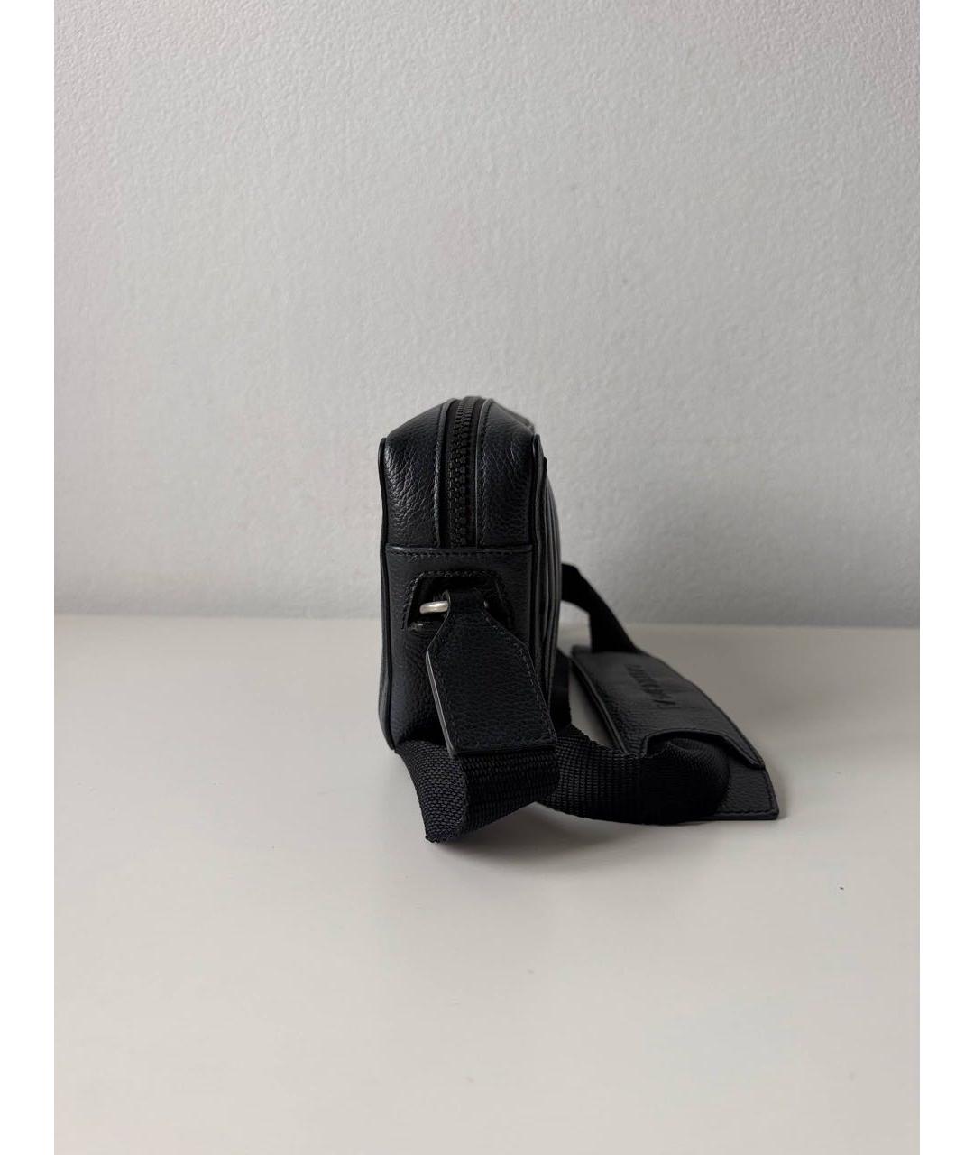 BALENCIAGA Черная кожаная сумка через плечо, фото 3