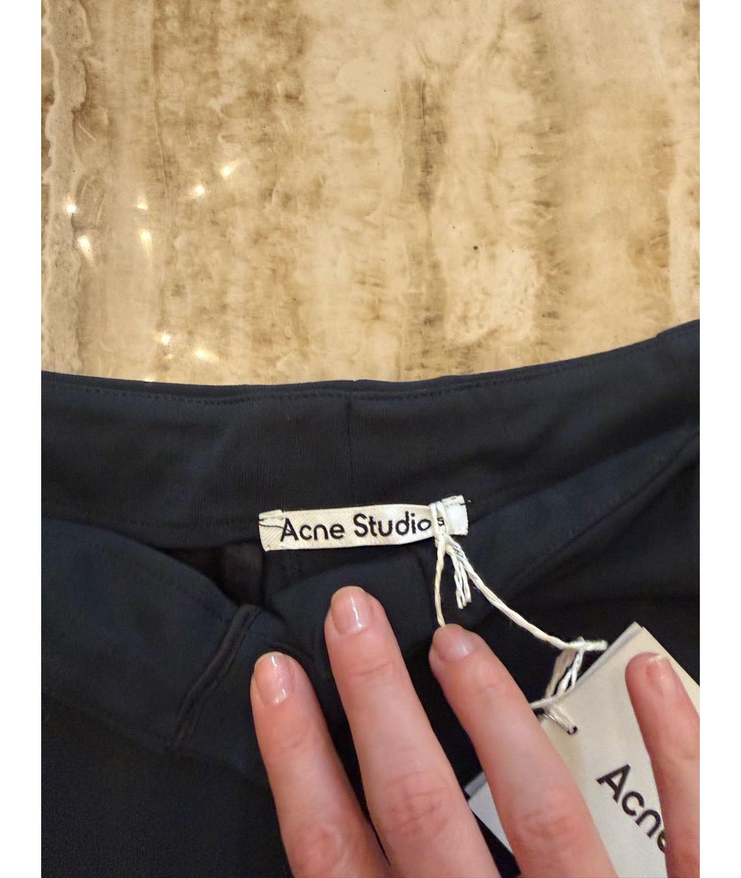 ACNE STUDIOS Черные нейлоновые брюки узкие, фото 3