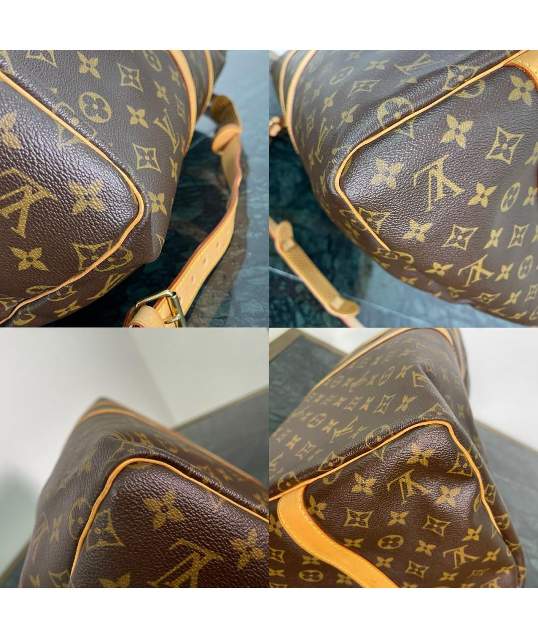 LOUIS VUITTON Коричневая кожаная дорожная/спортивная сумка, фото 6