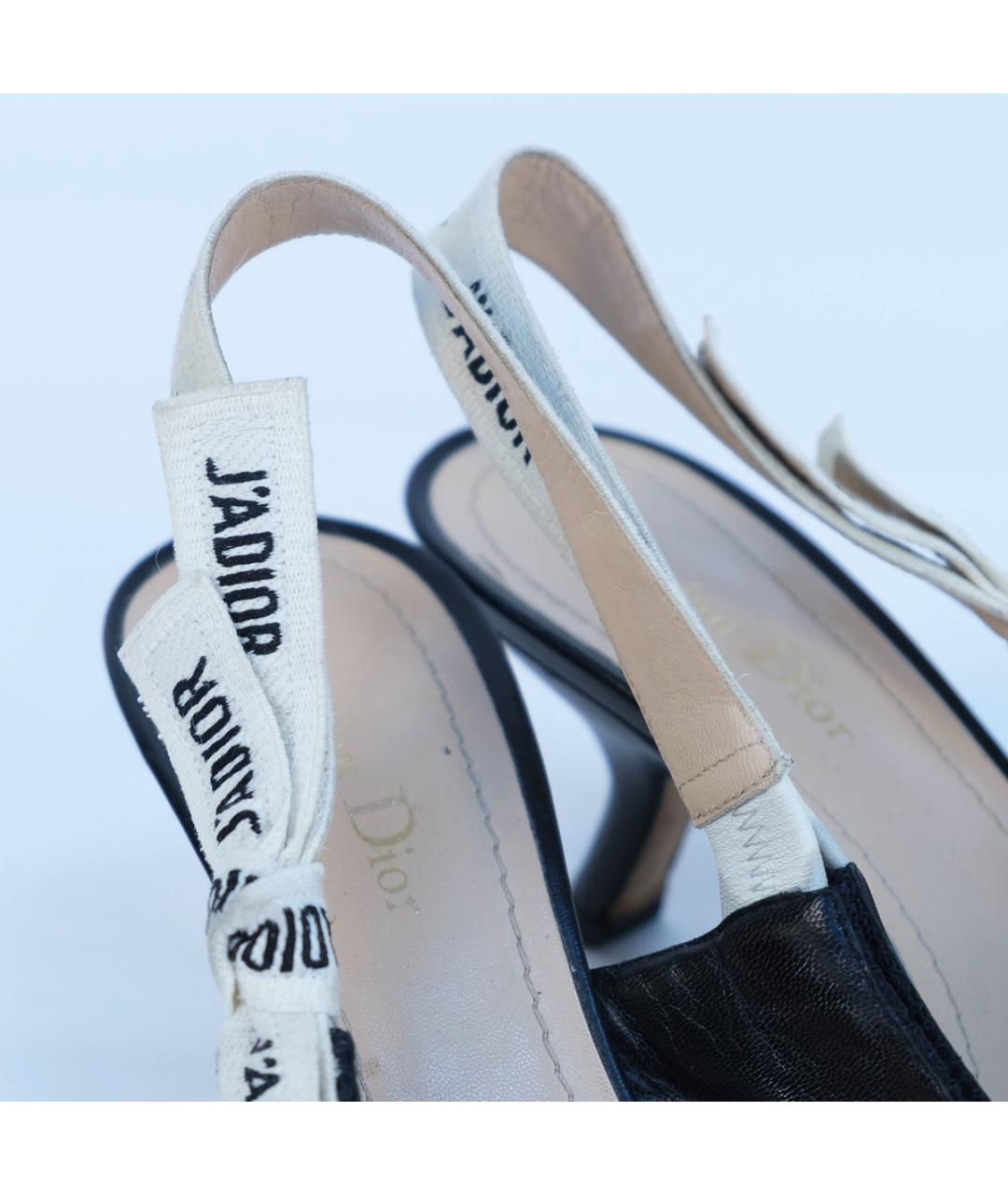 CHRISTIAN DIOR Черные кожаные туфли, фото 5