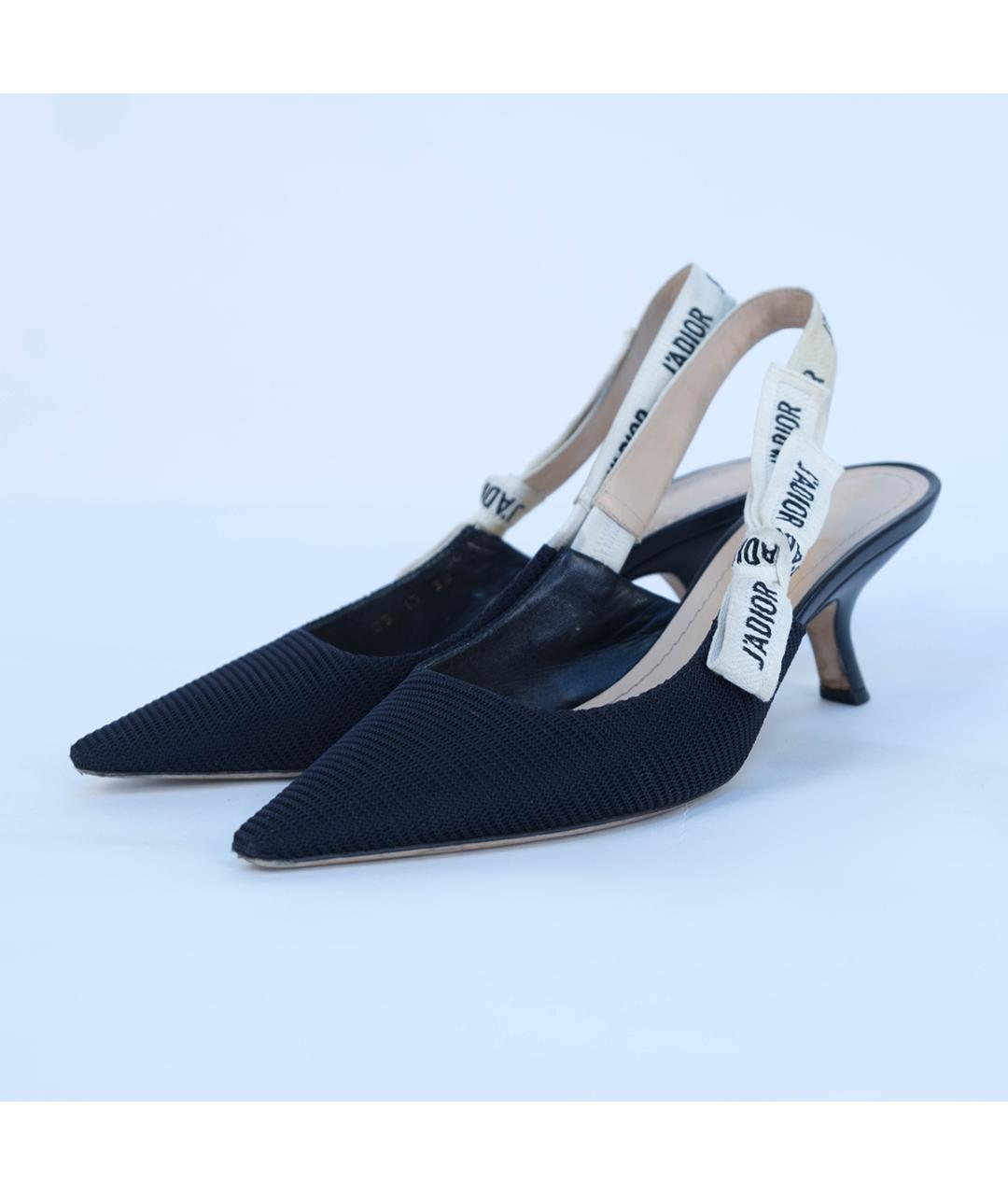 CHRISTIAN DIOR Черные кожаные туфли, фото 3