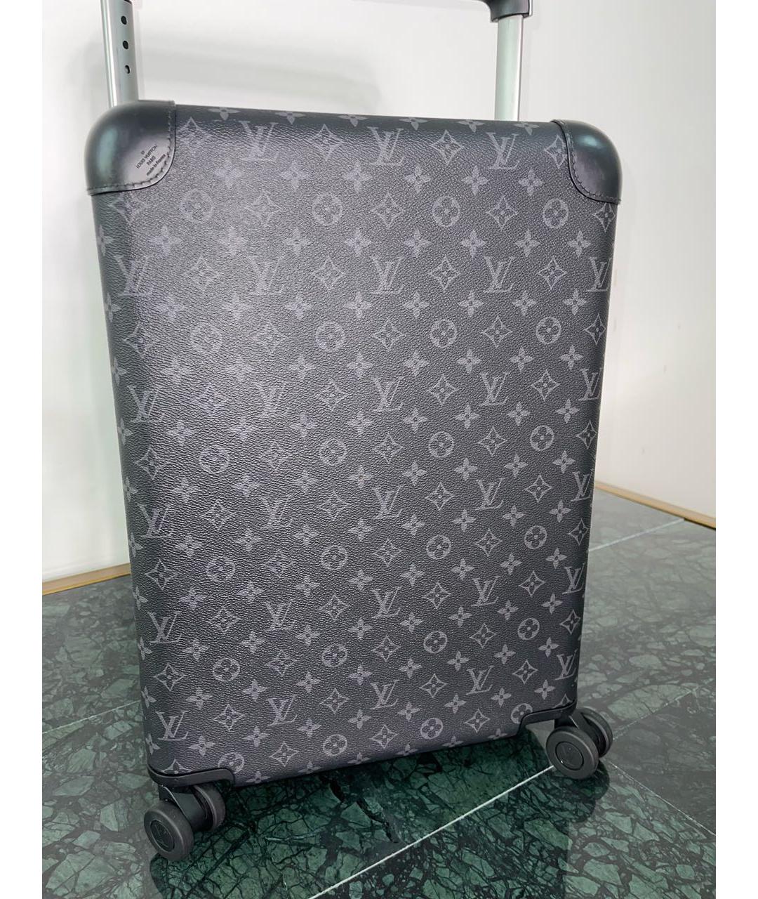LOUIS VUITTON Черный кожаный чемодан, фото 5