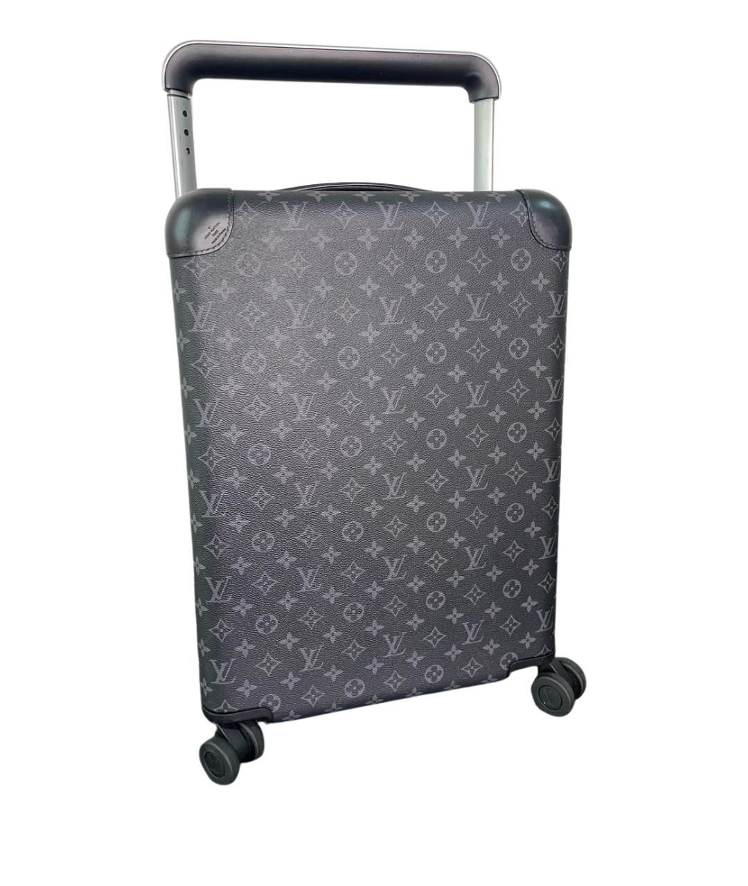 LOUIS VUITTON Черный кожаный чемодан, фото 1