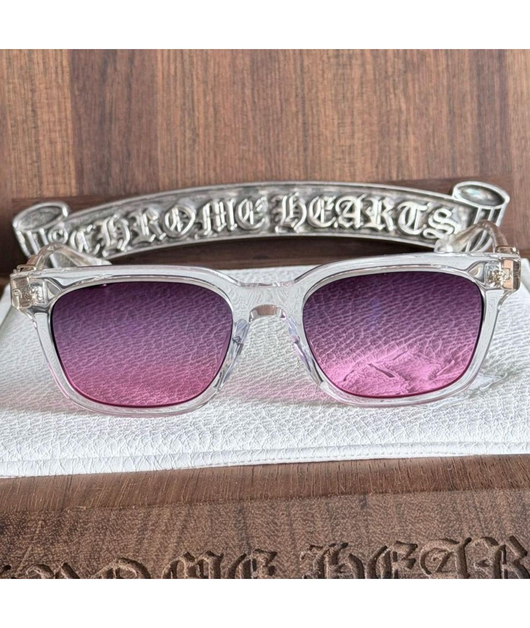 CHROME HEARTS Прозрачные пластиковые солнцезащитные очки, фото 5