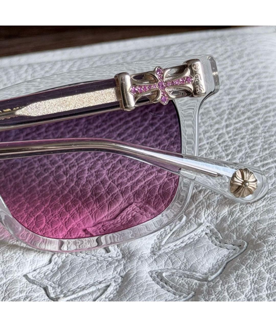 CHROME HEARTS Прозрачные пластиковые солнцезащитные очки, фото 4