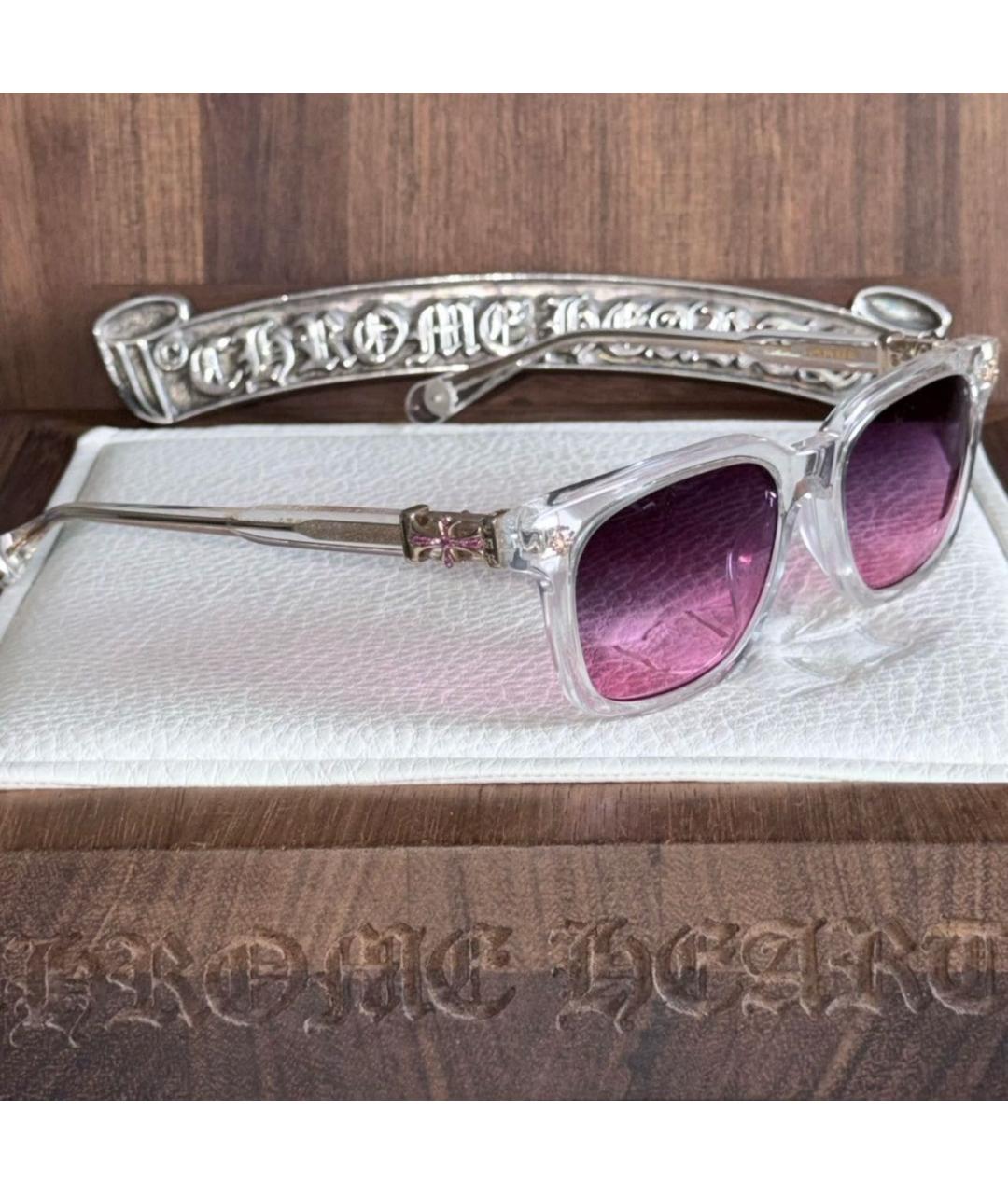 CHROME HEARTS Прозрачные пластиковые солнцезащитные очки, фото 2