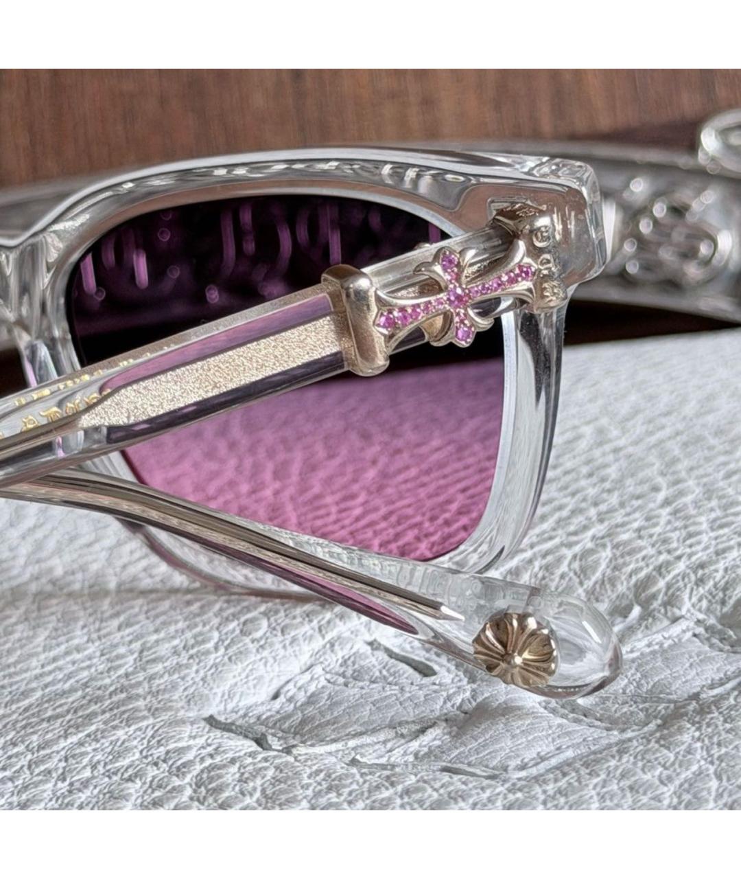CHROME HEARTS Прозрачные пластиковые солнцезащитные очки, фото 3