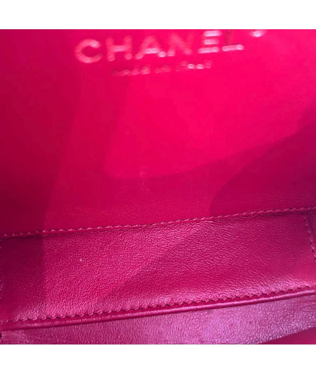 CHANEL Красная кожаная сумка через плечо, фото 6